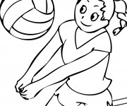 Coloriage et dessins gratuit Réception de Volleyball à imprimer