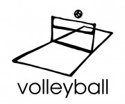 Coloriage Terrain de Volleyball