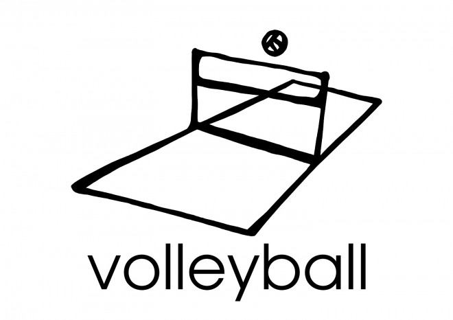 Coloriage et dessins gratuits Terrain de Volleyball à imprimer