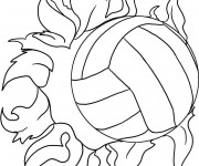 Coloriage Un Ballon en feu
