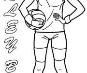 Coloriage Une Fille joueur de Volleyball
