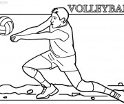 Coloriage Volleyball adulte