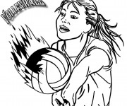 Coloriage et dessins gratuit Volleyball Féminin à imprimer