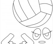 Coloriage Volleyball personnalisé