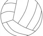 Coloriage Volleyball simple