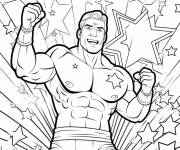 Coloriage Affiche de la championnat de la WWE