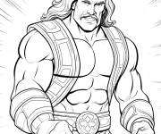 Coloriage AJ de la WWE gratuit