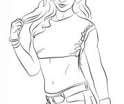 Coloriage Aj Lee de WWE