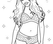 Coloriage Alicia Fox, catcheuse de la WWE