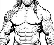 Coloriage Catcheur de la WWE Clipart