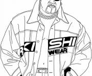 Coloriage Catcheur de WWE &eacute;l&eacute;gant