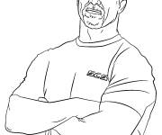 Coloriage Catcheur Steve Stone Cold