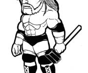 Coloriage Catcheur Triple H chibi