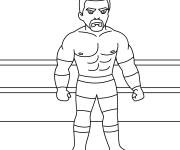 Coloriage Catcheur WWE dans le ring