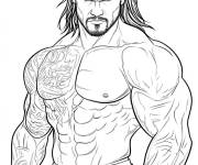Coloriage Catcheur WWE pour adulte