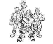 Coloriage Catcheurs en sketch