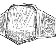 Coloriage Ceinture de champion de la WWE