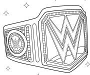 Coloriage Ceinture de championnat de lutte de la WWE avec motifs