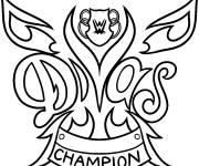 Coloriage Ceinture de championnat WWE facile