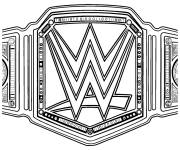 Coloriage Ceinture De Championnat WWE gratuit