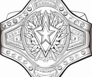 Coloriage Ceinture de la WWE abstrait