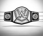 Coloriage Ceinture de  la WWE au milieur de la ring