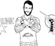 Coloriage CM Punk de la Championnat de la WWE