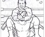 Coloriage Control de cou pendant un match de la WWE