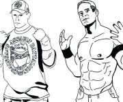 Coloriage Deux illustration de John Cena