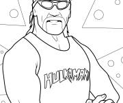 Coloriage Hulk Hogan WWE &agrave; motif