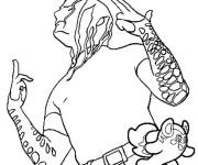 Coloriage Jeff Hardy facile