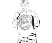 Coloriage John Cena facile