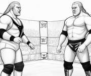 Coloriage Jumeaux catcheurs en &eacute;quipe de la WWE