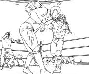 Coloriage L'attaque de la chaise en WWE