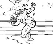 Coloriage L'attaque des jambes en WWE