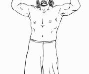 Coloriage L'&eacute;norme catcheur de WWE