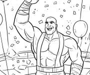 Coloriage La c&eacute;r&eacute;monie du champion del a WWE