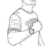 Coloriage Le catcheur Dwayne Johnson