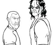 Coloriage Le challenge de deux catcheurs WWE