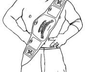 Coloriage Le champion de WWE re&ccedil;oit sa ceinture