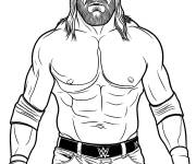 Coloriage Le comp&eacute;titeurs Triple H de la WWE