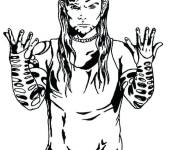 Coloriage Le f&eacute;roce catcheur Jeff Hardy