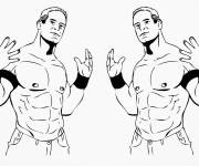 Coloriage Le f&eacute;roce John Cena