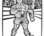 Coloriage Le juge populaire des match WWE