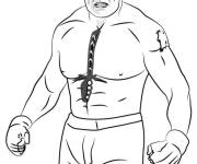 Coloriage Le lutteur c&eacute;l&egrave;bre Brock Lesnar