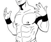 Coloriage Le lutteur John Cena aim&eacute; par tout le monde