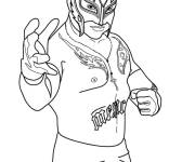 Coloriage Le lutteur mexicaine Rey Mysterio