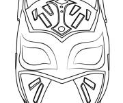 Coloriage Le masque du lutteur Sin Cara