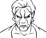 Coloriage Le regard du lutteur Sting