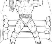 Coloriage Le vainqueur de la WWE